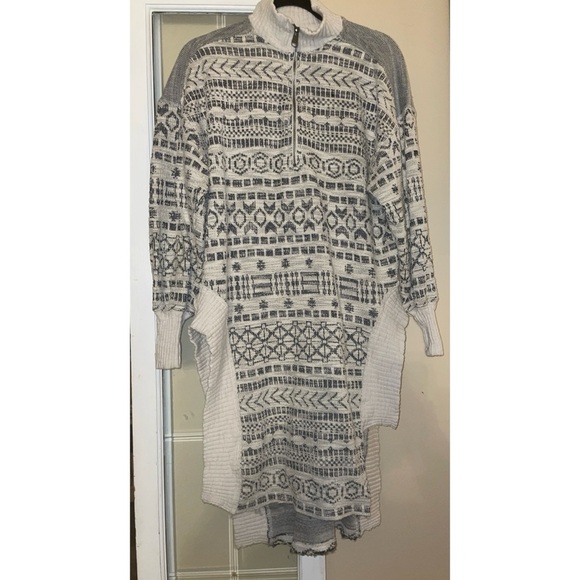 FP Movement Hole In One Half Zip Long Sleeve Tunic Sweater Size Small - Picture 2 of 6